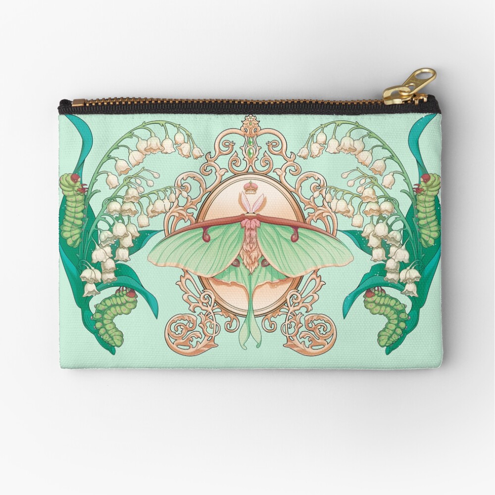 Moon Moth Zipper Pouch