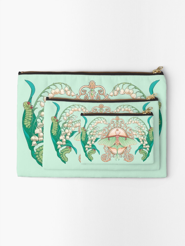 Alternate view of Moon Moth Zipper Pouch