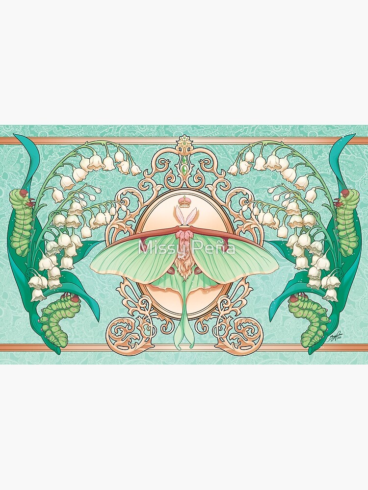 Aperçu 3 sur 3. Poster avec l'œuvre Moon Moth créée et vendue par zimmay.