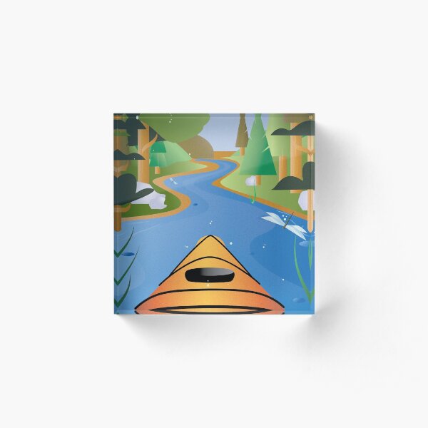 Kayaking Acrylic Block