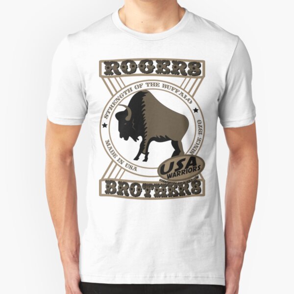 usa warriors buffalo by rogers bros Slim Fit T-Shirt