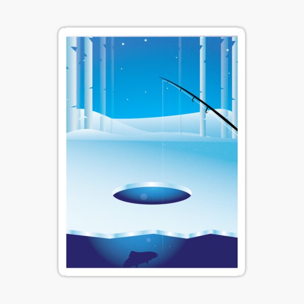 Ice Fishing Sticker