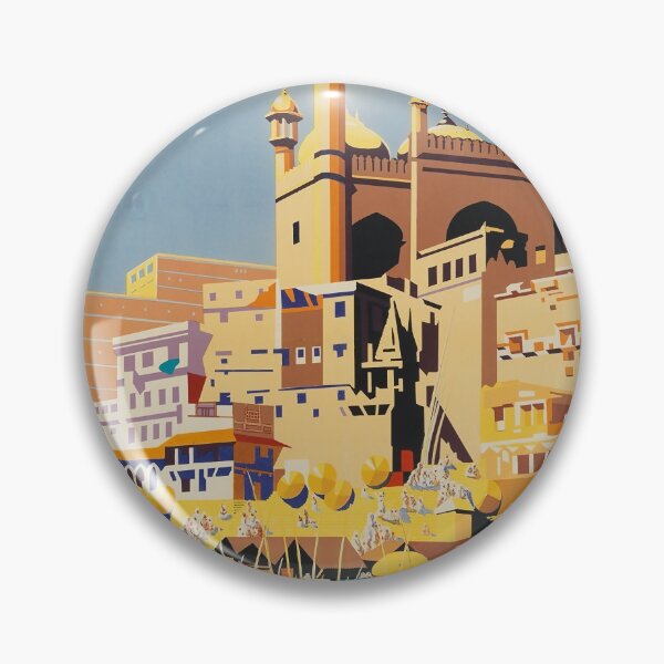 Item preview, See India Benares vintage travel poster designed and sold by stickart-marek.