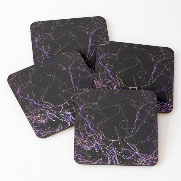 Item preview, Colorful light streaks on black background designed and sold by philippe souvy.
