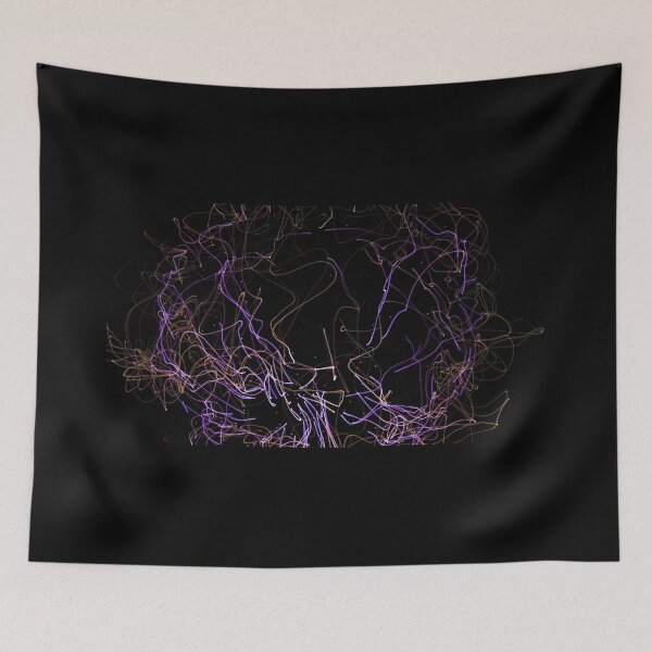 Item preview, Colorful light streaks on black background designed and sold by philippe souvy.