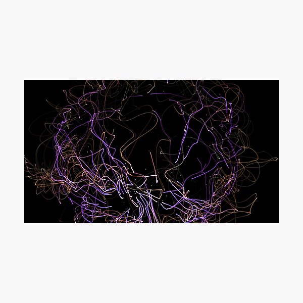 Item preview, Colorful light streaks on black background designed and sold by philippe souvy.