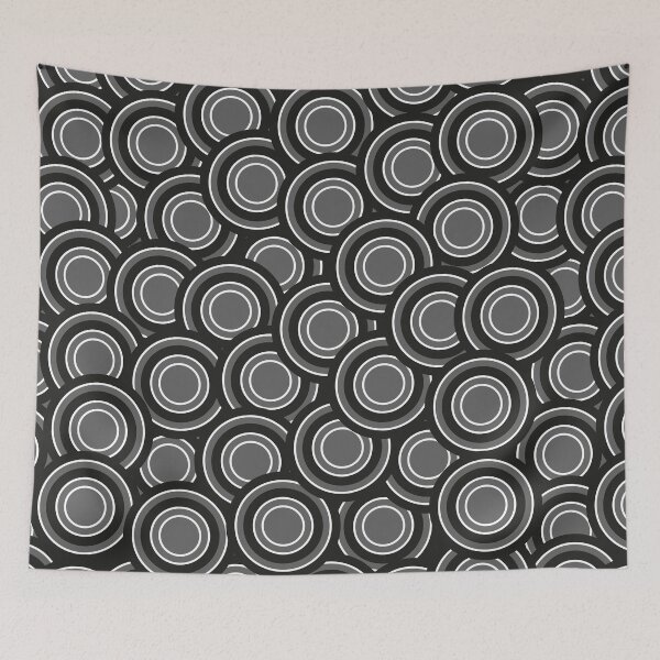 Item preview, gray circles with black medium scale designed and sold by colorofmagic.