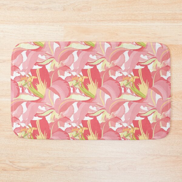 Item preview, Pink Lily Flower Pattern designed and sold by Mexikawaii.