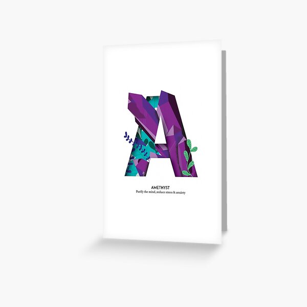 Crystal Alphabet A Greeting Card