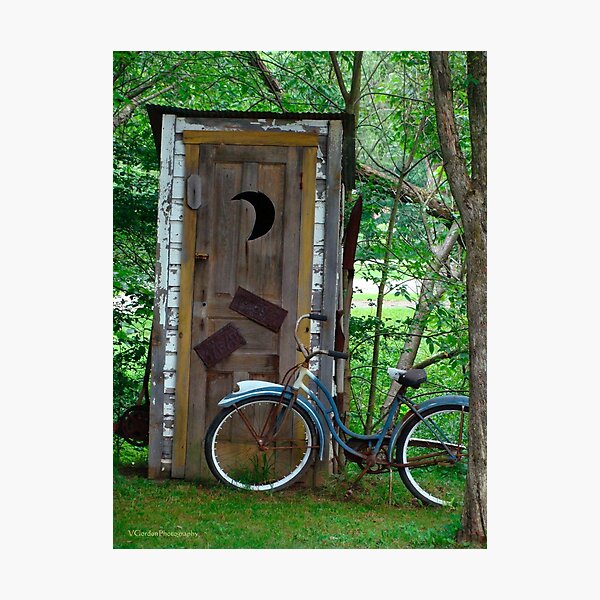 The Bike and the Bathroom Photographic Print