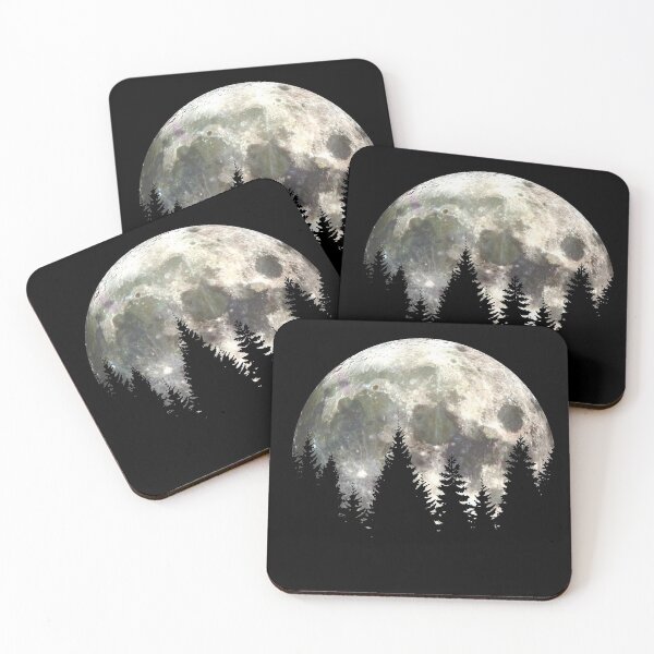 Item preview, Pine Trees and Moon designed and sold by Rahdoo.