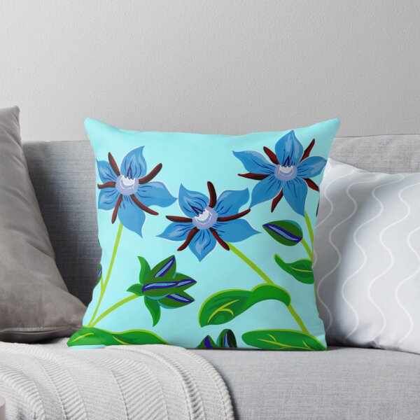 Item preview, Borage Flower - Blue Borage Floral Illustration designed and sold by Thordur Sturluson.
