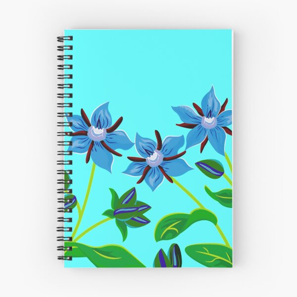 Item preview, Borage Flower - Blue Borage Floral Illustration designed and sold by Thordur Sturluson.