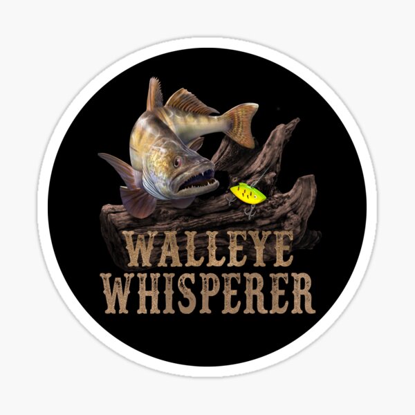 Lake Erie Walleye Whisperer Vintage Fishing Stickers sold by Ian