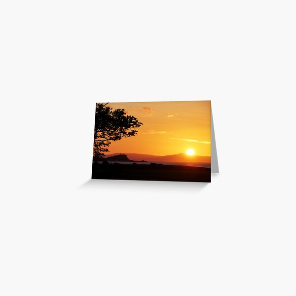 Sunset and Fidra Island Greeting Card