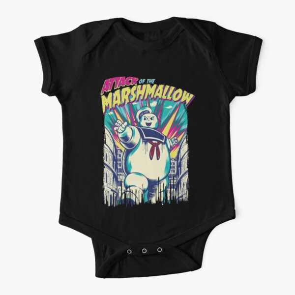 Attack of the Marshmallow Short Sleeve Baby One-Piece