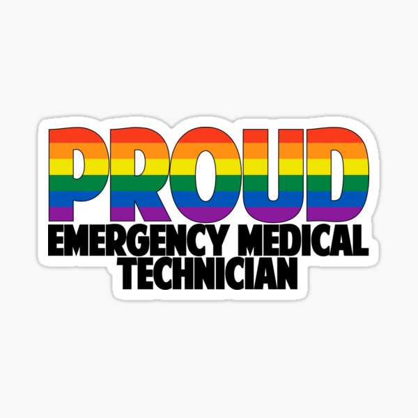 Item preview, Proud EMT designed and sold by Rainbow Responders.