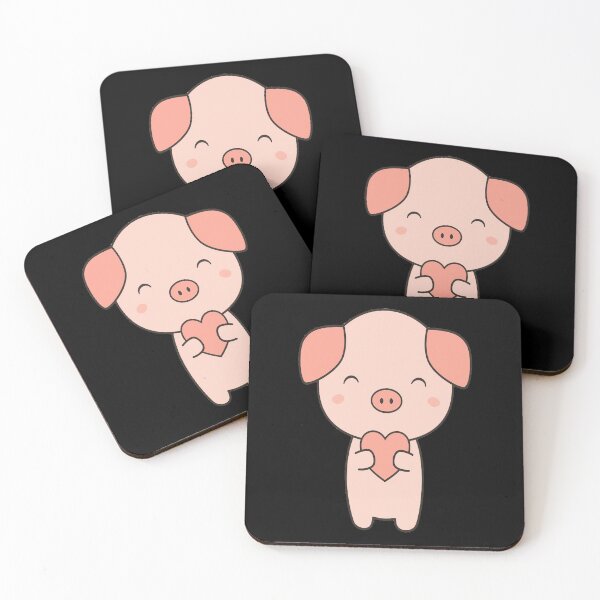 Item preview, Pig With Kawaii Cute Heart designed and sold by ZEDSOU ⭐⭐⭐⭐⭐.