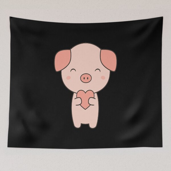 Item preview, Pig With Kawaii Cute Heart designed and sold by ZEDSOU ⭐⭐⭐⭐⭐.