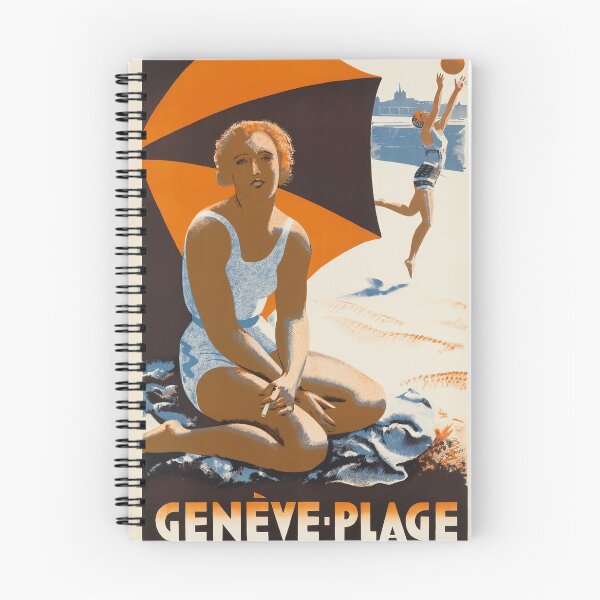 Artikelvorschau, Geneve-Plage vintage travel poster entworfen und verkauft von stickart-marek.