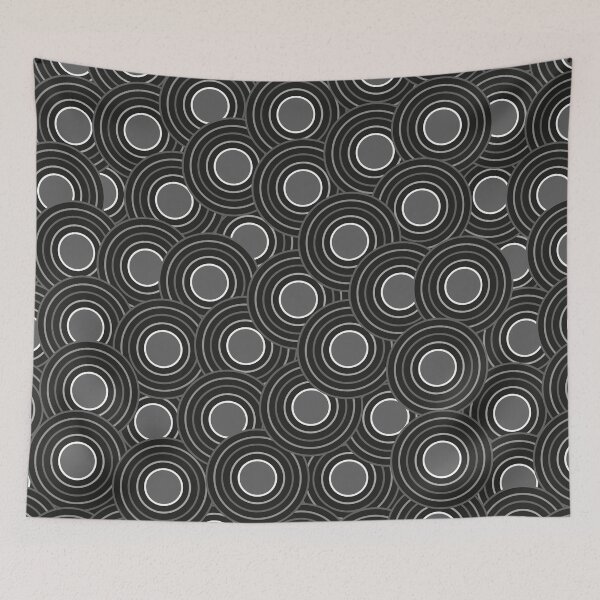Item preview, Black circles with gray medium designed and sold by colorofmagic.