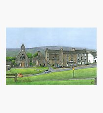 Reeth Chapel and Green, Swaledale Photographic Print