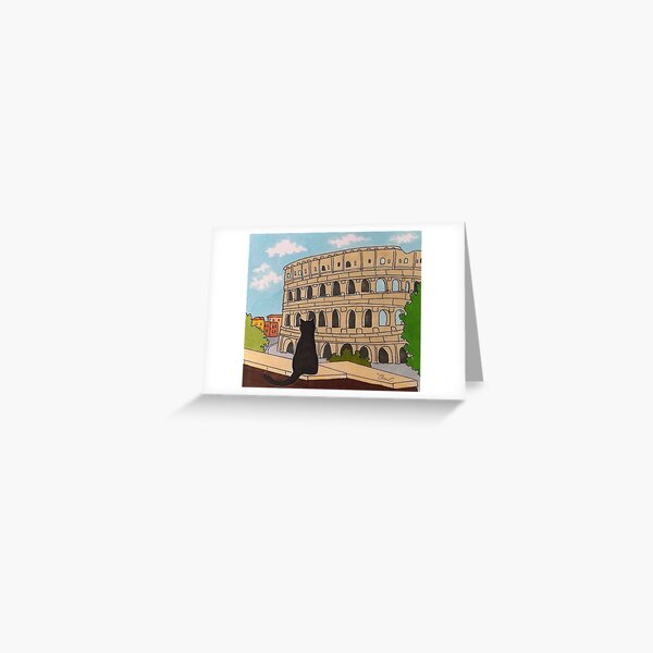 Journal of a Cat in Rome - Colosseum Greeting Card