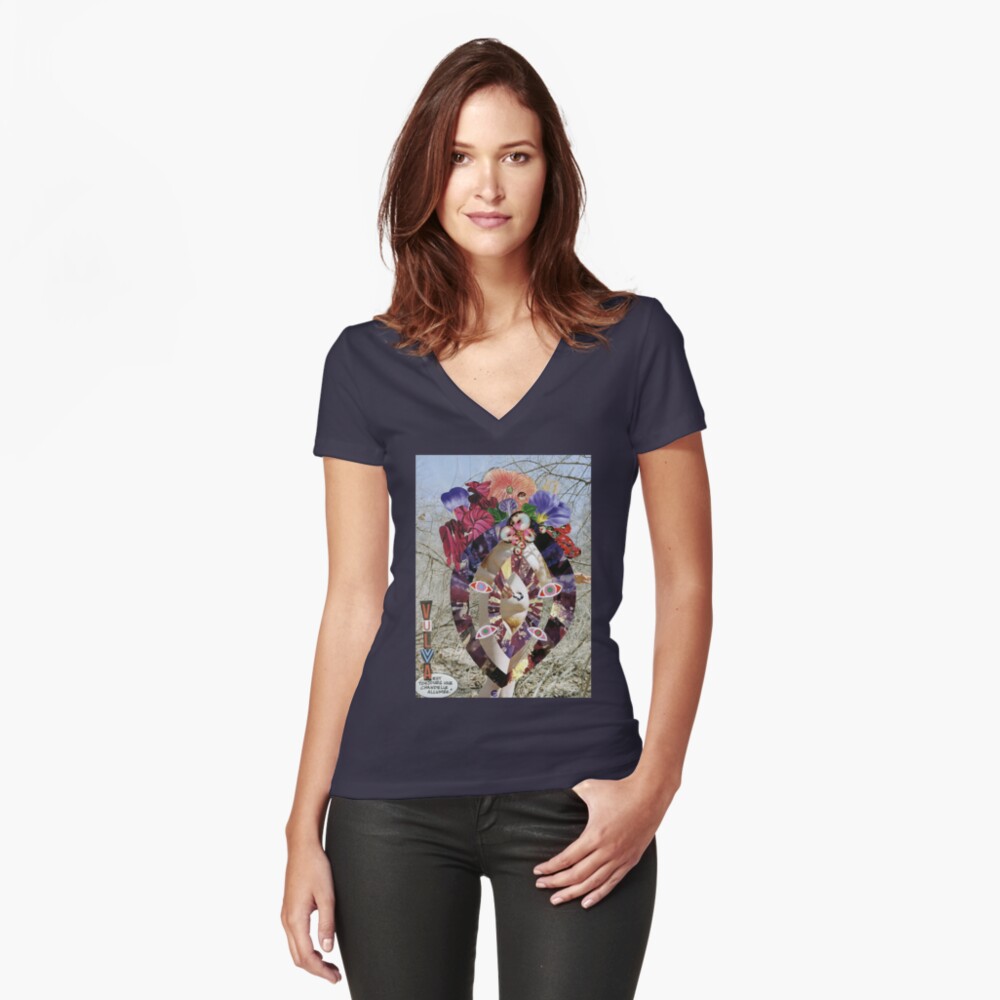 Aperçu de l'œuvre T-shirt moulant col V créée et vendue par atelierdeceza.