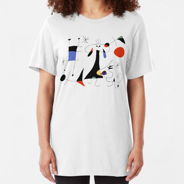 Joan Miro The Sun (El Sol) 1949 Painting Artwork For Prints Posters Tshirts Bags Women Men Kids Slim Fit T-Shirt