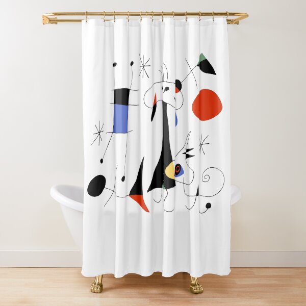 Joan Miro The Sun (El Sol) 1949 Painting Artwork For Prints Posters Tshirts Bags Women Men Kids Shower Curtain