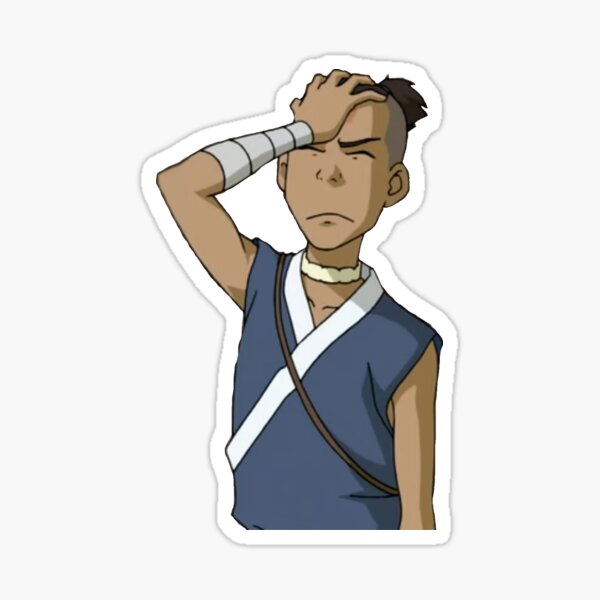 frustrated sokka Sticker