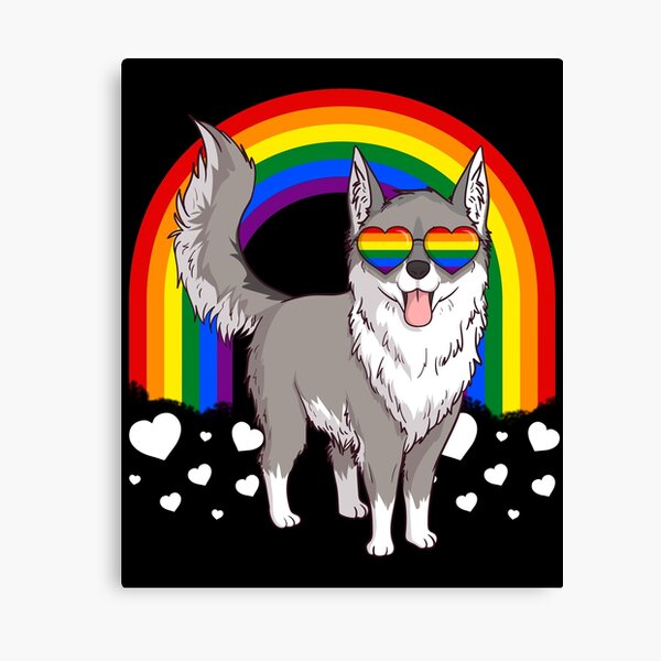 wolves and gay pride rainbow posters
