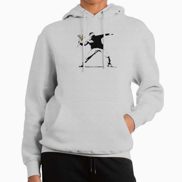 Banksy - Flower thrower Pullover Hoodie