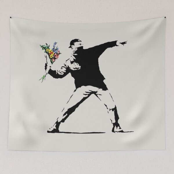 Item preview, Banksy - Flower thrower designed and sold by HouseofBalloon.