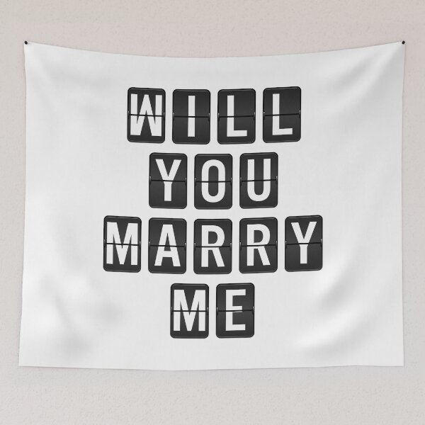 Item preview, Will you marry me Airport style Letters designed and sold by mattpanta.