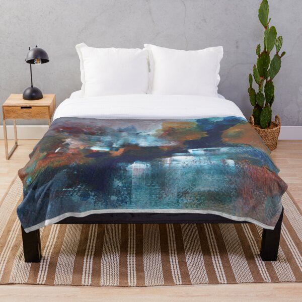 Artikelvorschau, Abstraktes blaues und orange modernes geometrisches Design entworfen und verkauft von Natalie De biase.