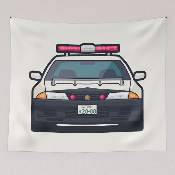 Item preview, R32 GTR Car Front Japan Police designed and sold by VoodooCircus.