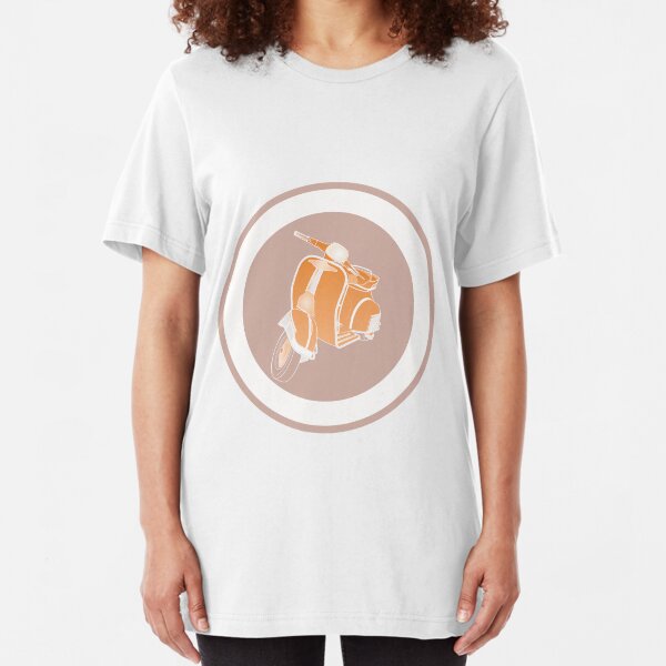 Vespa in retro colors Slim Fit T-Shirt