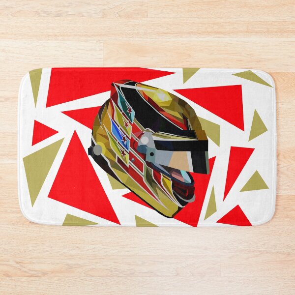 Item preview, Lewis Hamilton colorful golden helmet designed and sold by MG-Artwork.
