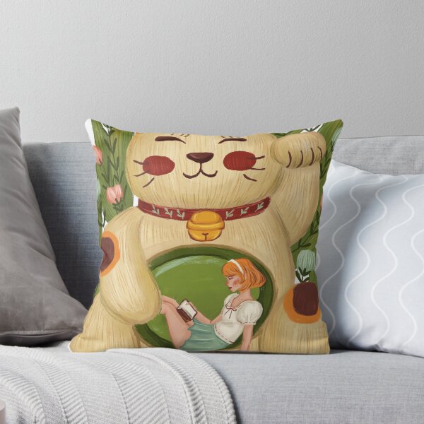 Item preview, Welcoming neko with reading girl inside designed and sold by quynhdraws.