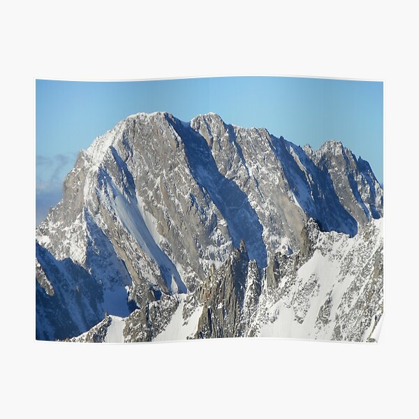 North face of Grandes Jorasses (Alps, France) Poster