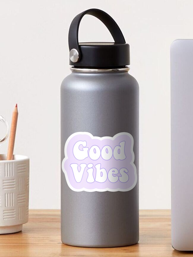 Thumbnail 1 of 3, Sticker, good vibes groovy purple designed and sold by Pastel-PaletteD.