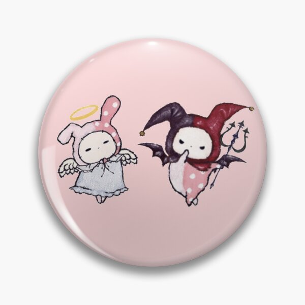 Item preview, sentimental circus angel and devil designed and sold by smileygrrl.