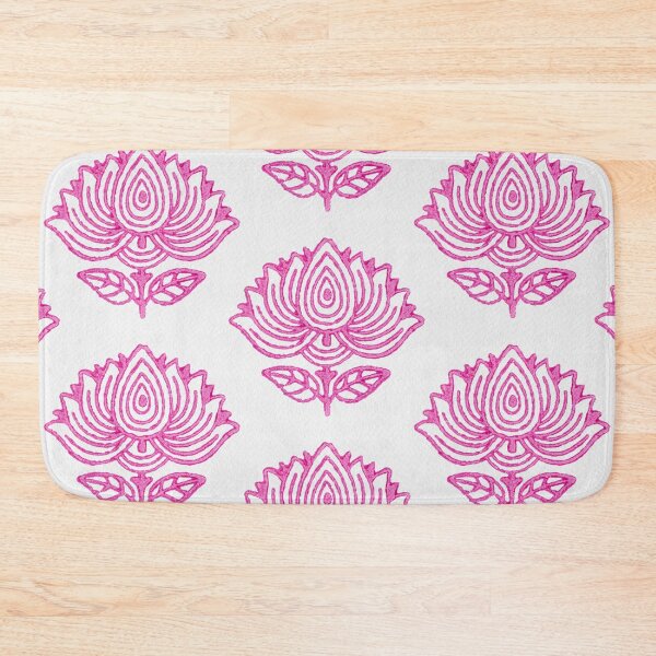 Item preview, Pink Indian Woodblock Lotus Pattern designed and sold by annelouw.