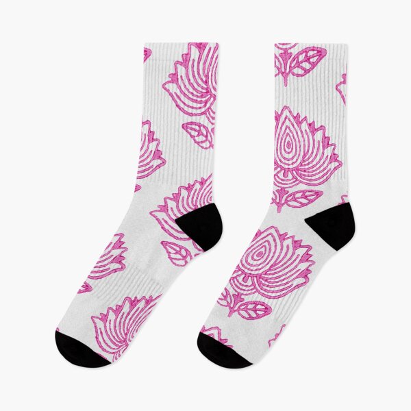 Item preview, Pink Indian Woodblock Lotus Pattern designed and sold by annelouw.