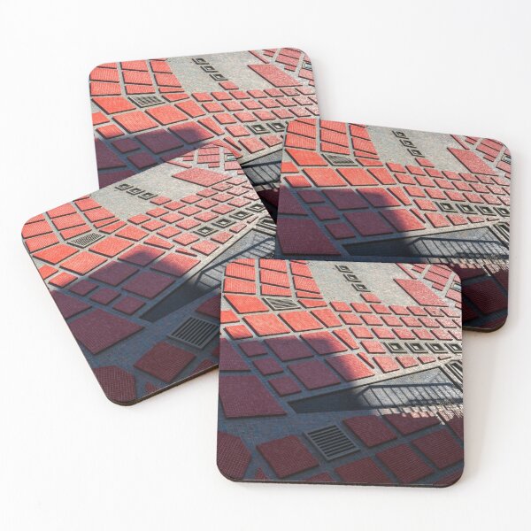Item preview, Chic Geometrical Azulejos - Groovy Modern Tessellation in Crimson and Slate - Right designed and sold by Georgia Mizuleva.