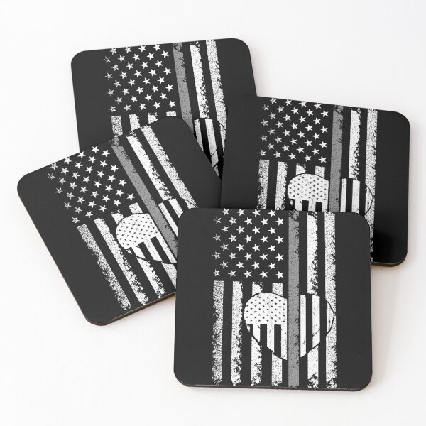 Item preview,   thin silver line flag. designed and sold by J AND J  PRINTS.