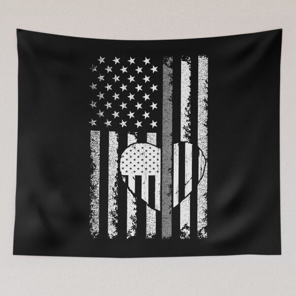 Item preview,   thin silver line flag. designed and sold by J AND J  PRINTS.