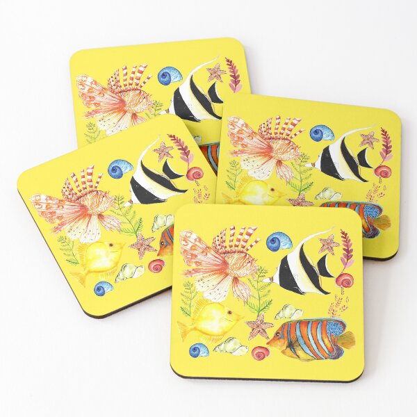 Item preview, LOTSA PRETTY Fish a colorful design featuring Tropical Fish, shells ‘n ferns. designed and sold by JOHNC1.