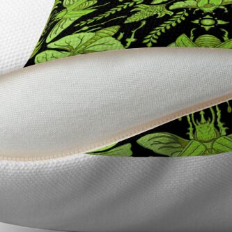 Alternate view of Designer Bug - Black/Green Floor Pillow